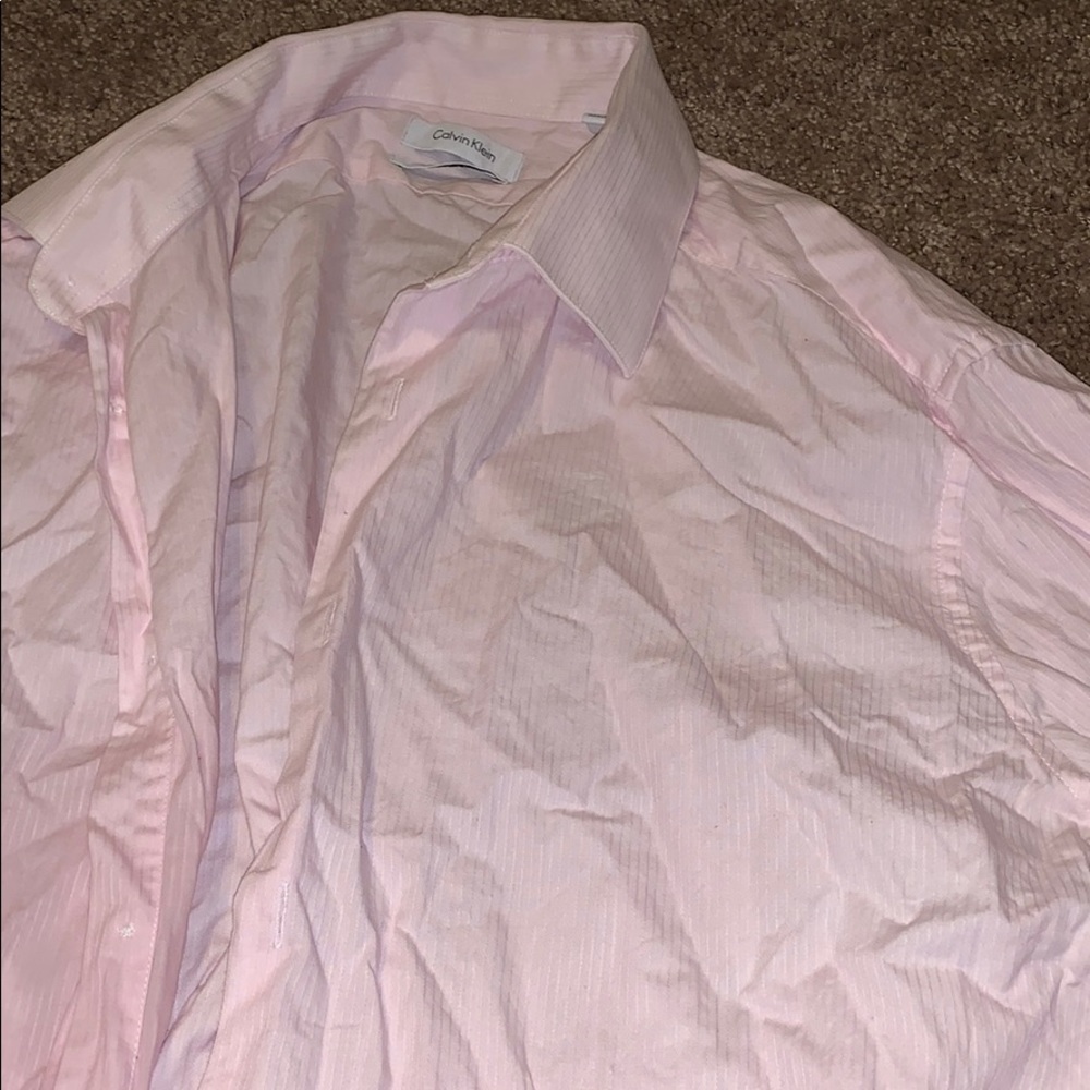 Iight pink/white washed button down